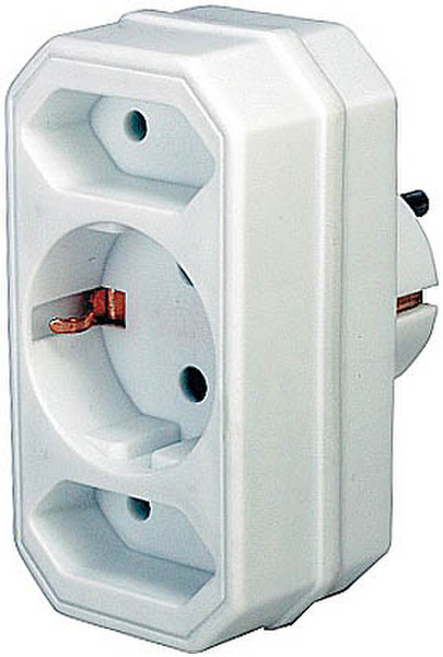 Brennenstuhl Adapter with 2 + 1 sockets White power adapter/inverter