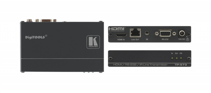 Kramer Electronics TP-573 AV transmitter Schwarz Audio-/Video-Leistungsverstärker