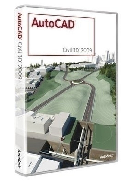Autodesk AutoCAD Civil 3D 2009, Corssupgrade from AutoCAD Map 3D 2006, 1 user, Windows,with BOX, Spanish