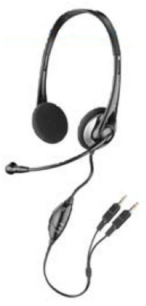 Plantronics Audio 326 Binaural Kopfband Schwarz, Silber Headset