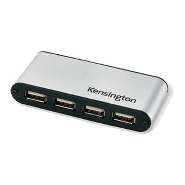 Kensington K33366EU 480Mbit/s Schwarz, Silber Schnittstellenhub