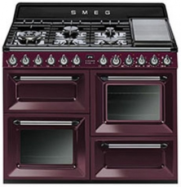 Smeg TR4110RWF Freestanding Gas hob A Bordeaux cooker