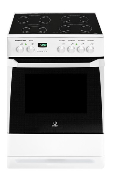 Indesit KN6C66A(W)/FR Freistehend Induction hob Weiß Küchenherd