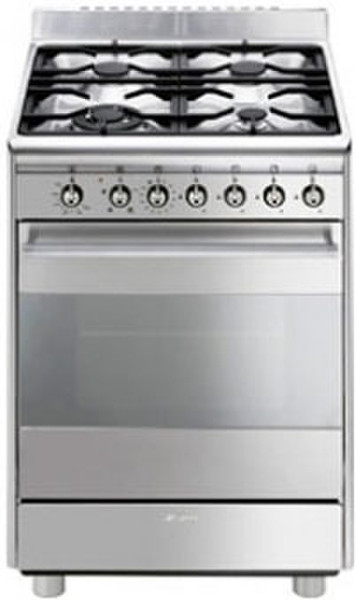 Smeg SCB61GVX9 Freistehend Gas hob Edelstahl Küchenherd