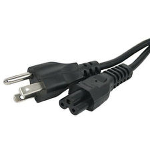 Micropac 10W1-15206 1.8m NEMA 5-15P C5 coupler Black power cable