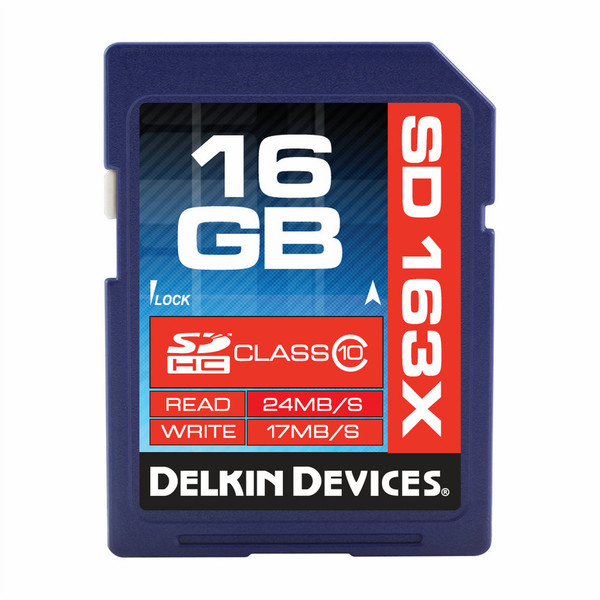 Delkin 16GB Class 10 SDHC 16ГБ SDHC Class 10 карта памяти