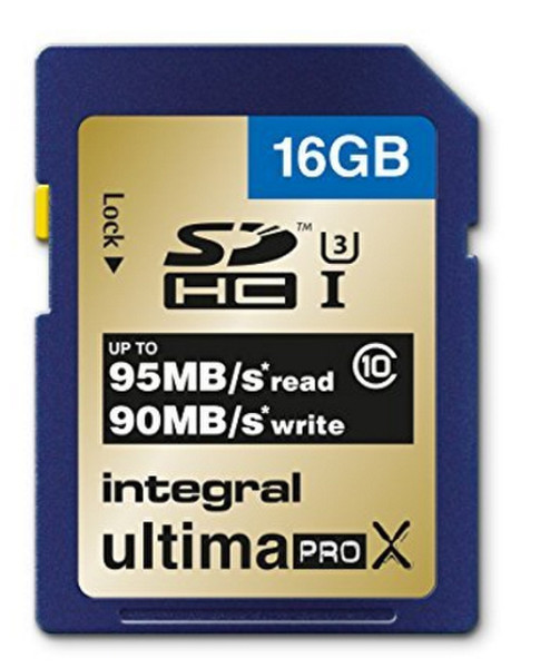 Integral SDHC 16GB 16ГБ SDHC UHS-I Class 10 карта памяти