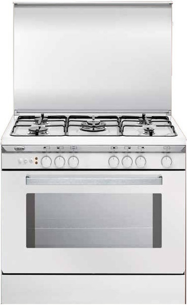 Glem U86GXF3 Freestanding Gas, Electric induction White cooker