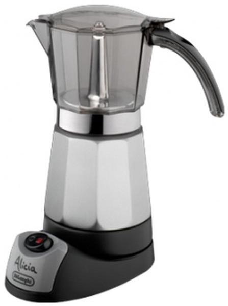 DeLonghi Alicia Electric moka pot 9cups Black,Stainless steel
