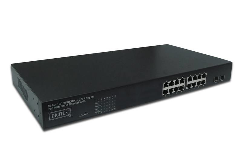 Digitus DN-95315 Управляемый Gigabit Ethernet (10/100/1000) Power over Ethernet (PoE) Черный сетевой коммутатор