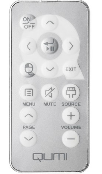 Vivitek 5041825100 IR Wireless Press buttons Silver remote control