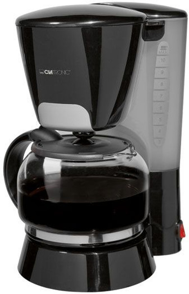 Clatronic KA 3330 freestanding Drip coffee maker 1.25L 10cups Black