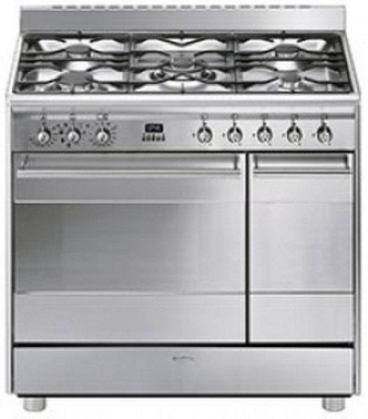 Smeg SCB92MX8 Freistehend Gas hob Edelstahl Küchenherd