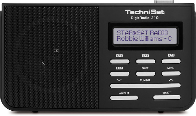 TechniSat DigitRadio 210 Портативный Цифровой Черный, Cеребряный радиоприемник