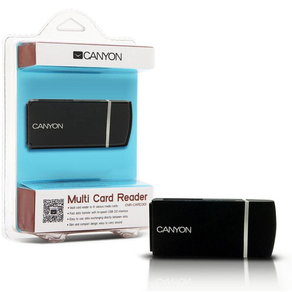 Canyon CNR-CARD301 USB 3.0 Черный устройство для чтения карт флэш-памяти