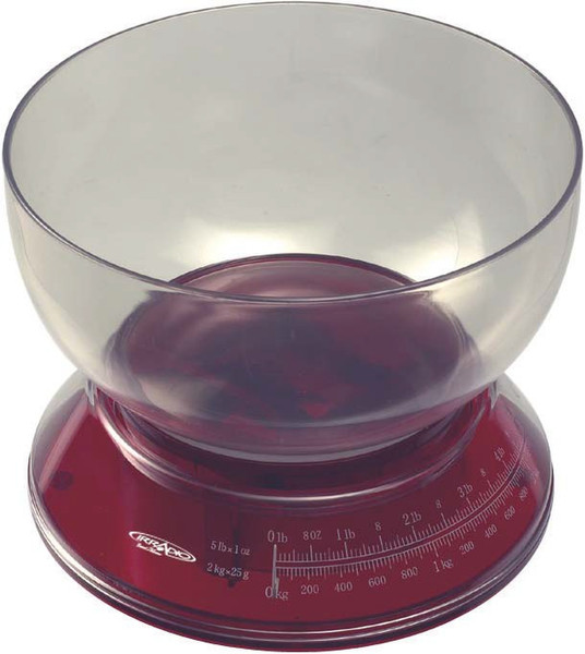 Melchioni ZXB-1006 Механический Красный, Прозрачный кухонные весы