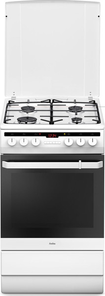 Amica SHM 5874 W Freistehend Gas hob Schwarz, Weiß