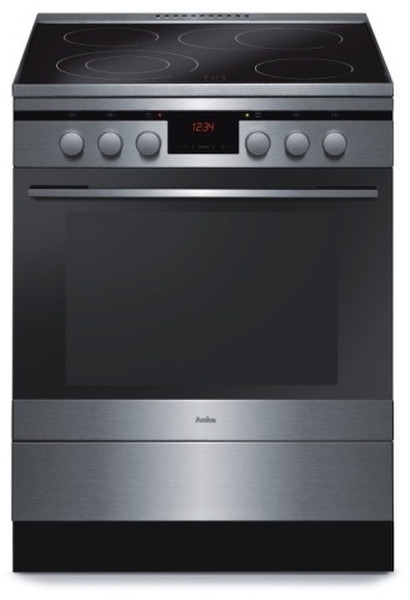 Amica SHC 61474D X Freestanding Ceramic Black,Stainless steel