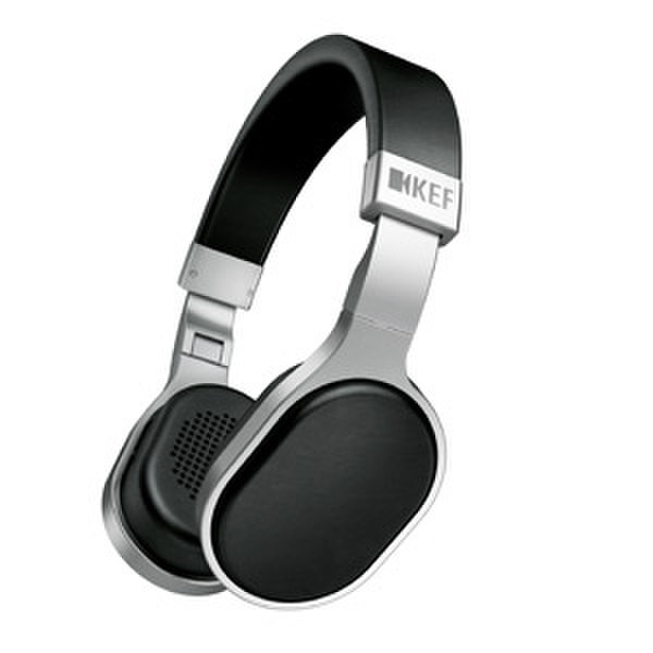 KEF M500 Binaural Kopfband Schwarz, Silber Mobiles Headset