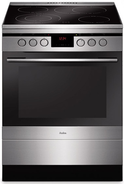 Amica SHI 617474 X Freestanding Induction hob Black,Stainless steel