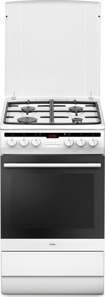 Amica SHM 5774DA W Freistehend Gas hob Schwarz, Weiß Küchenherd