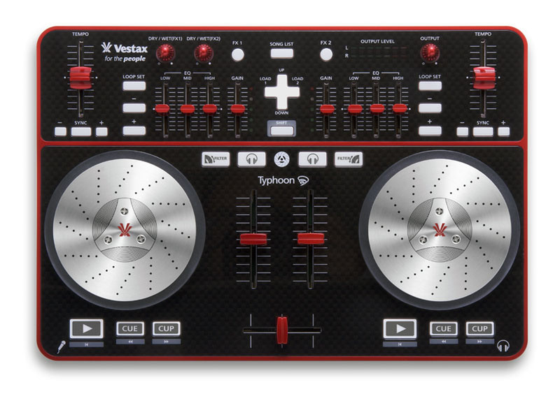 Vestax Typhoon Black,Red DJ controller