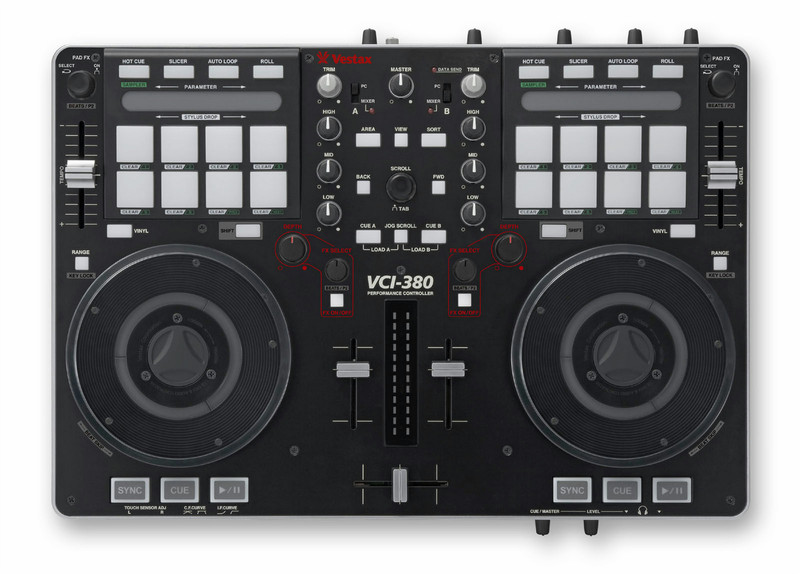 Vestax VCI-380 2канала Черный DJ контроллер