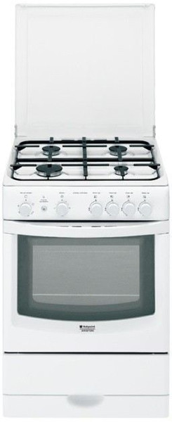 Hotpoint CG64SG1(W) F /HA Freistehend Gas hob Weiß Küchenherd