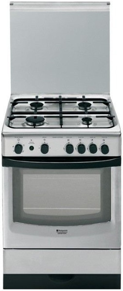 Hotpoint CG64SG1(X) F /HA Freistehend Gas hob Edelstahl Küchenherd