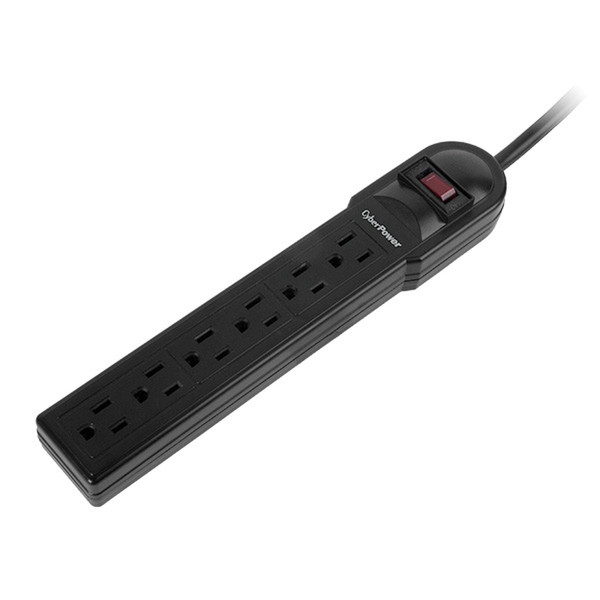 CyberPower CSB604 6AC outlet(s) 125V 1.219m Schwarz Spannungsschutz