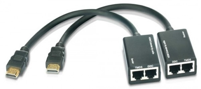 Techly Amplifier HDMI Cat 5e / 6 Compact 30m IDATA EXT-E30D