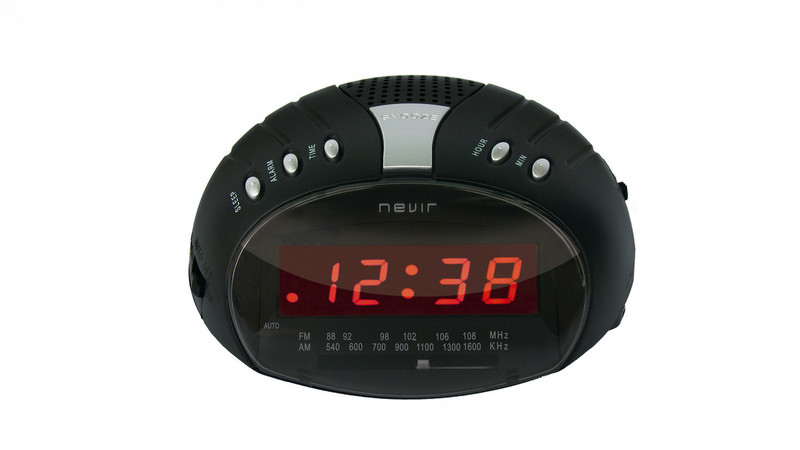 Nevir NVR-326 Clock Analog Black