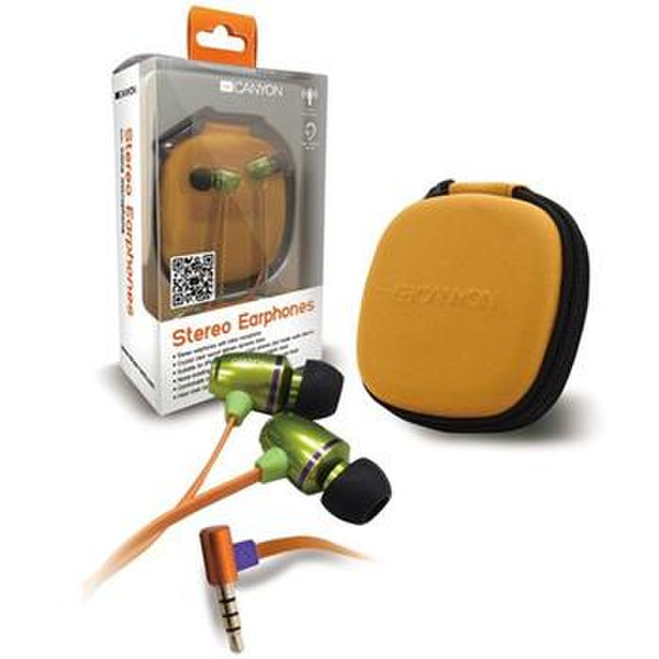 Canyon CNA-SEP03G In-ear Binaural Green mobile headset