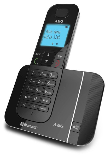 AEG Voxtel D550BT DECT Идентификация абонента (Caller ID) Черный