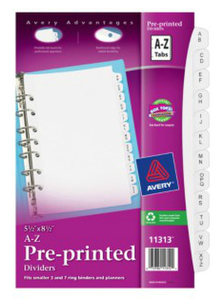 Avery 11313 Paper White 12pc(s) divider