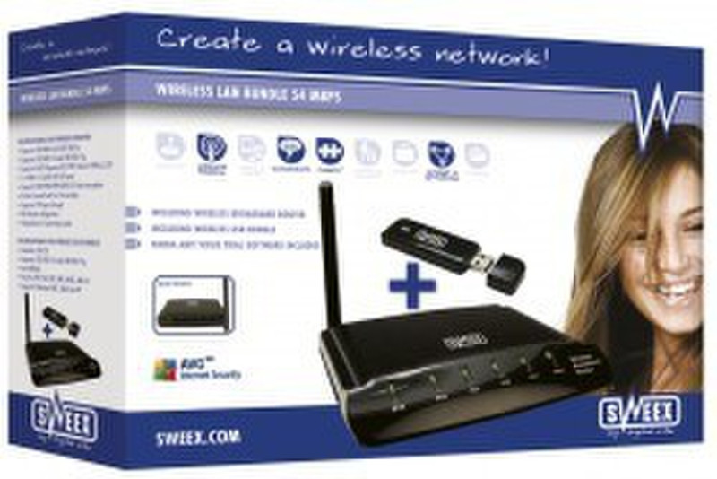 Sweex Wireless LAN Bundle 54 Mbps (11G Router +11G USB)