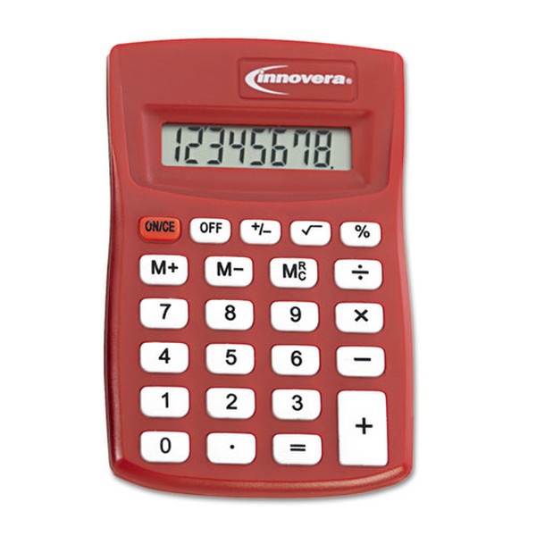 Innovera 15902 Pocket Basic calculator Red calculator