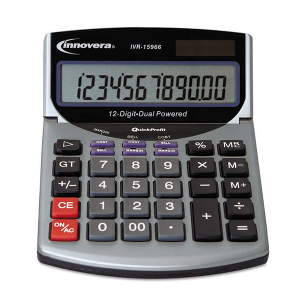Innovera 15966 Desktop Basic calculator Schwarz, Grau Taschenrechner