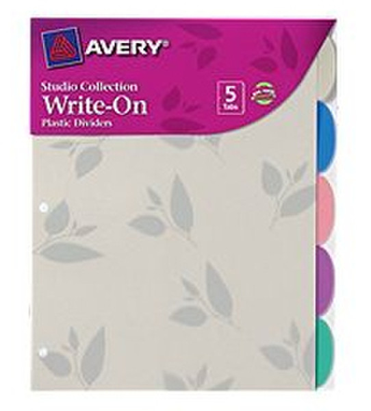 Avery 17170 Plastic Multicolour 5pc(s) divider