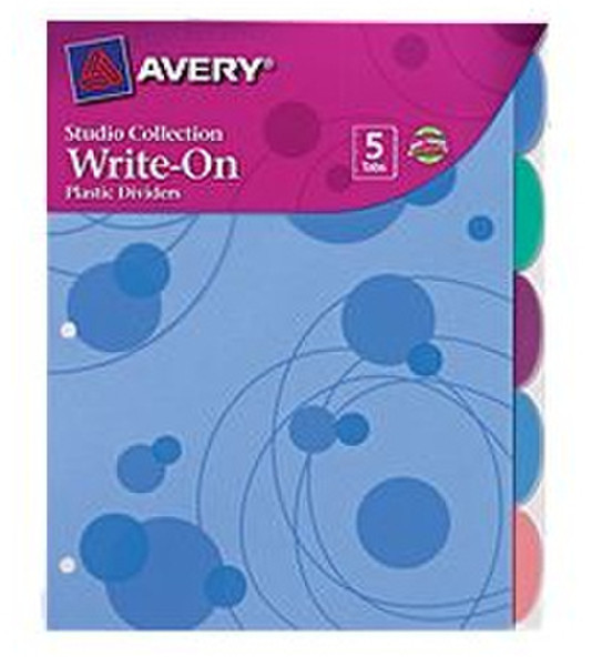 Avery 17172 Plastic Multicolour 5pc(s) divider