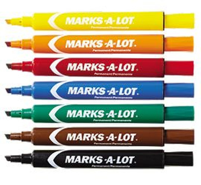 Avery 24800 Черный, Синий, Коричневый, Зеленый, Оранжевый, Пурпурный, Красный, Желтый 12шт перманентная маркер
