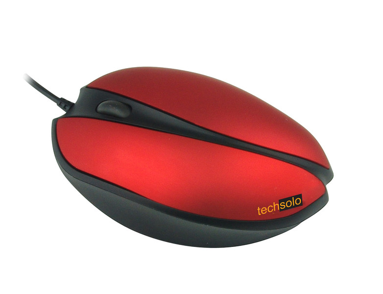 Techsolo TM-50 Red USB+PS/2 Оптический 800dpi Красный компьютерная мышь