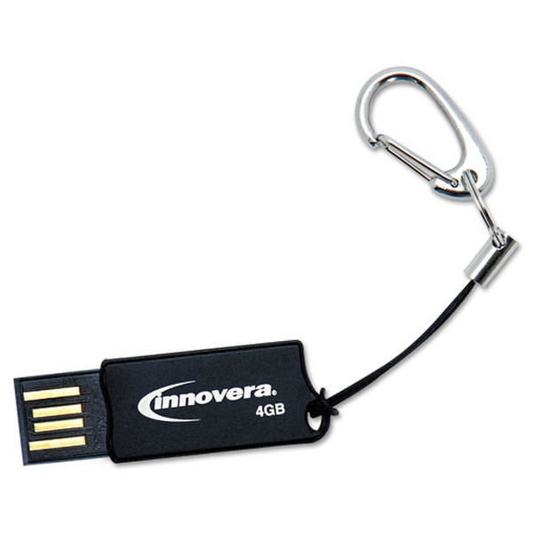 Innovera Micro USB 2.0, 4 GB 4GB USB 2.0 Type-A Black USB flash drive