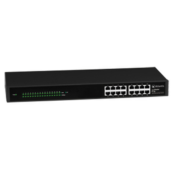 Atlantis Land NetMaster F16 ungemanaged Fast Ethernet (10/100) Schwarz