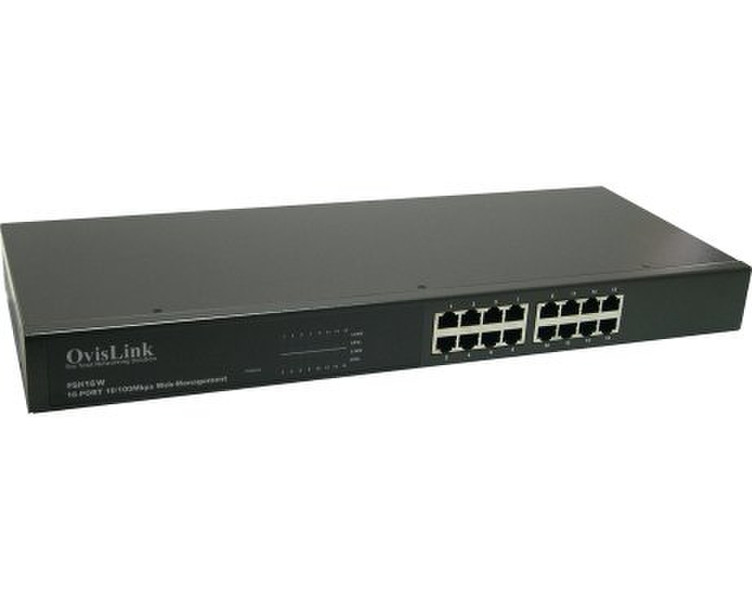 OvisLink FSH16W Managed Black network switch