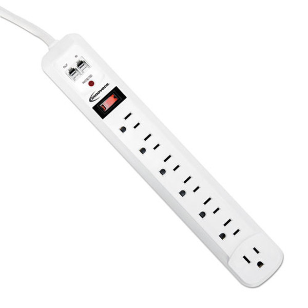 Innovera 71654 7AC outlet(s) 1.8m White surge protector