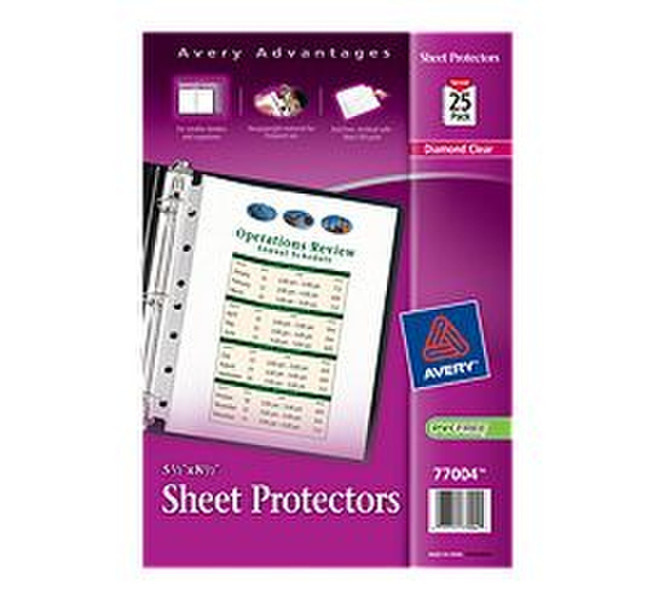 Avery 77004 Polypropylene (PP) 25pc(s) sheet protector