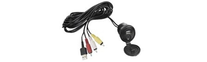 Clarion CCAUSBAV RCA, USB 3.5mm, USB Черный кабельный разъем/переходник