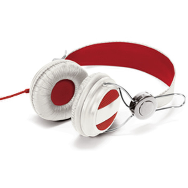 RCA Ampz Ohraufliegend Kopfband Rot, Weiß