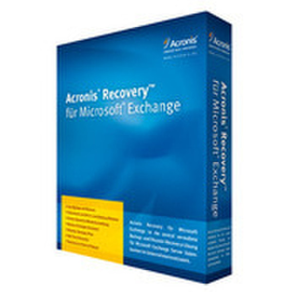 Acronis Recovery f/ MS Exchange (+AAP), DVD, inkl. P.Main, DE